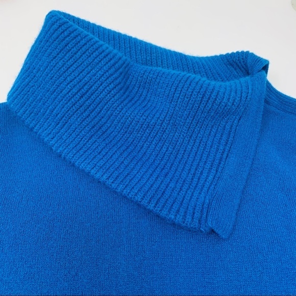 Hampshire Studio Royal Blue Cowl Neck 3/4 Sleeve Sweater Size Medium Petite - Picture 9 of 12